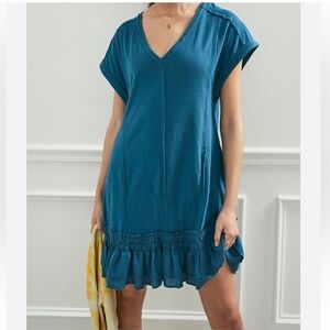 Daily Practice Solana Ruffle Hem Tshirt Tunic Dress M